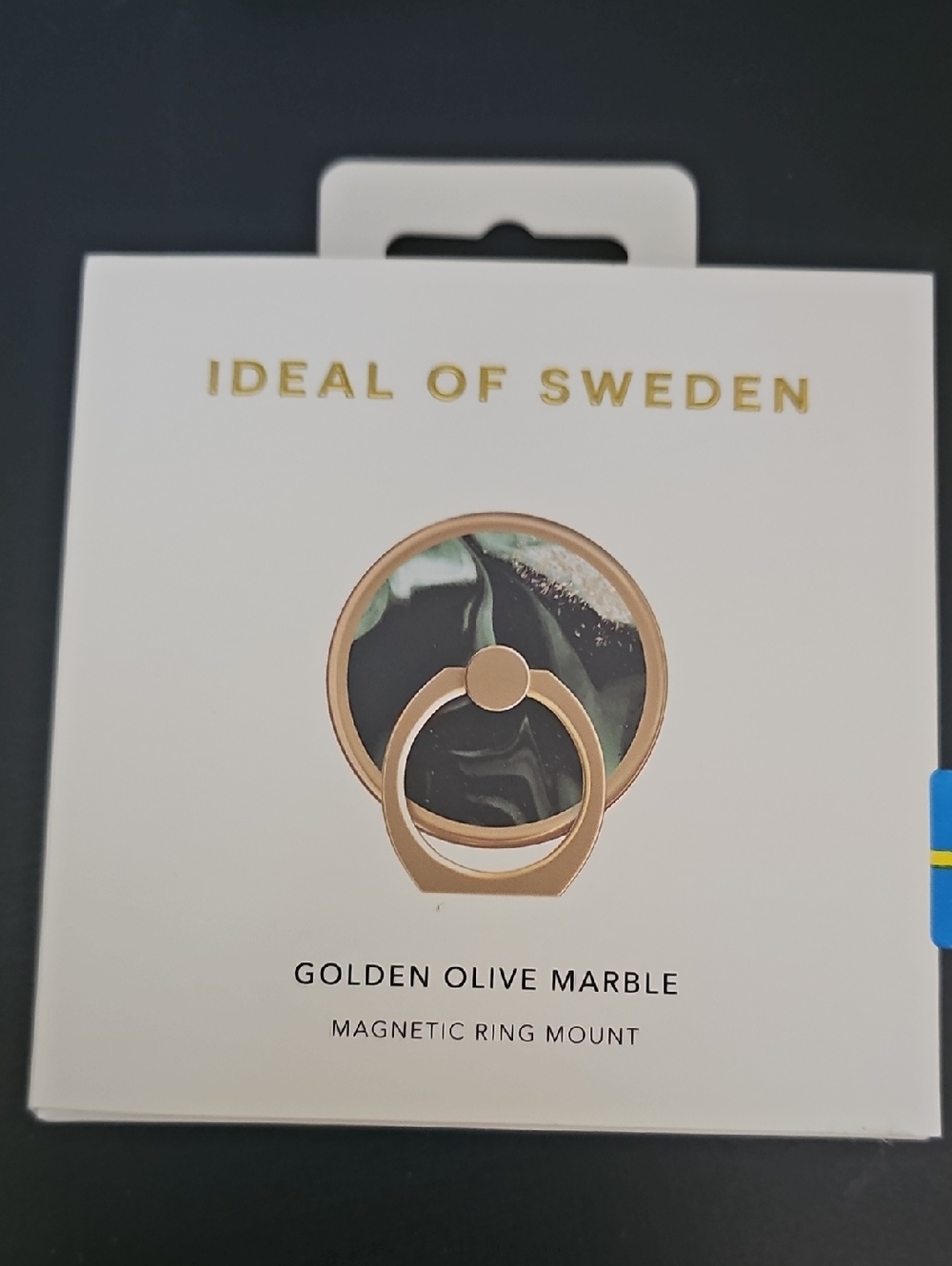 Ideal of Sweden Golden Olive Marble Magnetic Ring Mount